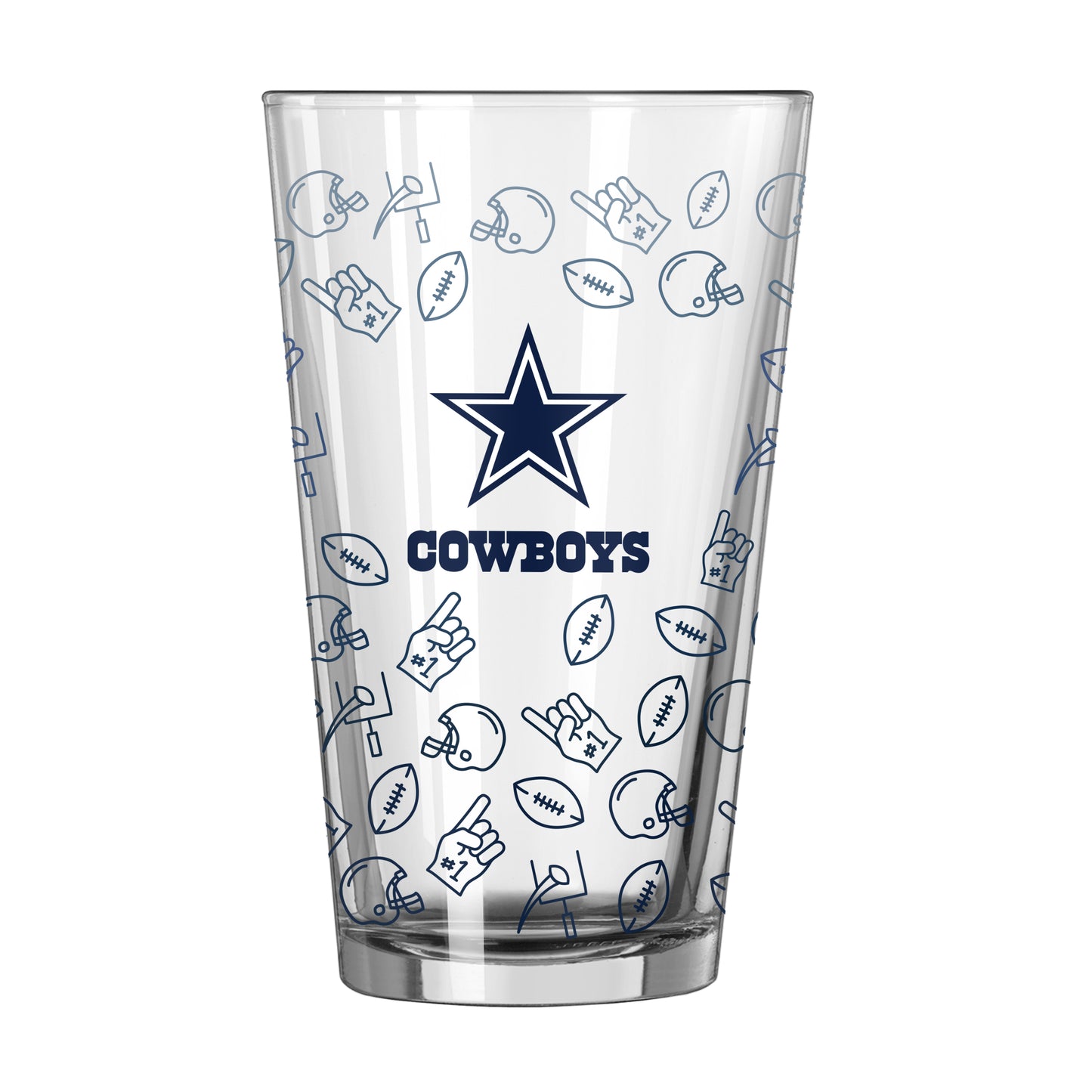 Dallas Cowboys 16oz Ombre Playmaker Pint Glass
