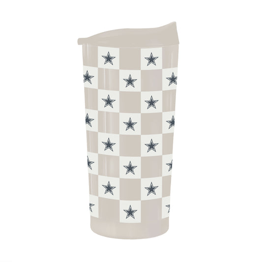 Dallas Cowboys 20oz Neutral Check Powder Coat Tumbler