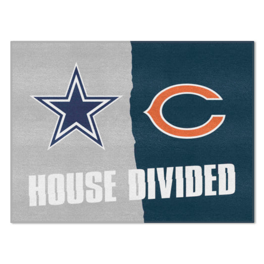 NFL House Divided Mat - Cowboys / Bears