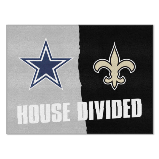 NFL House Divided Mat - Cowboys / Saints