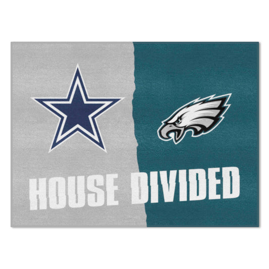 NFL House Divided Mat - Cowboys / Eagles