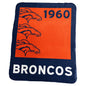 Denver Broncos Yearbook Classic Fleece Throw