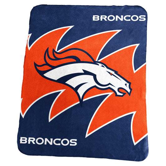 Denver Broncos Shark Tooth Classic Fleece Throw