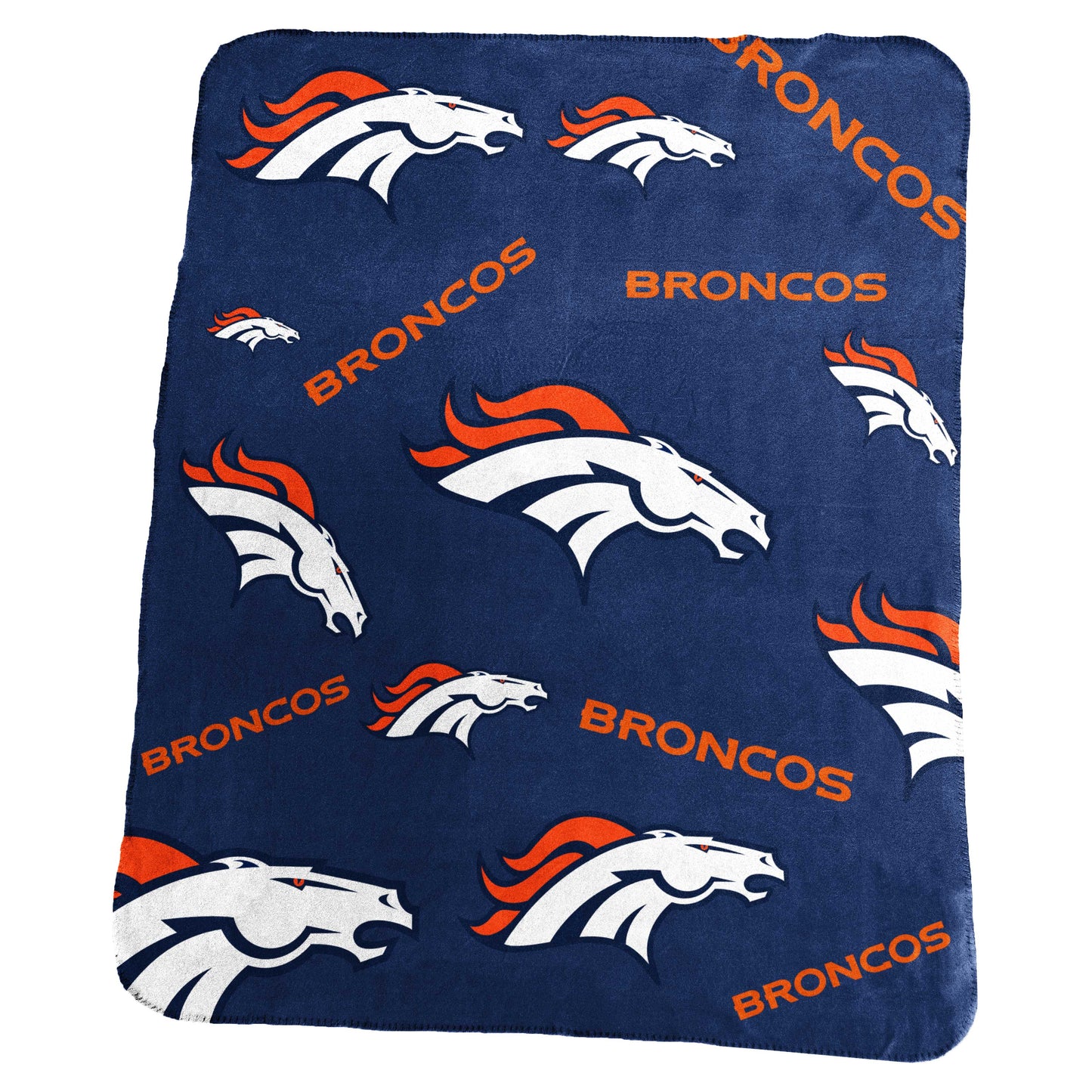 Denver Broncos Repeating Classic Fleece Throw