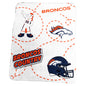 Denver Broncos Classic Mascot Fleece Throw