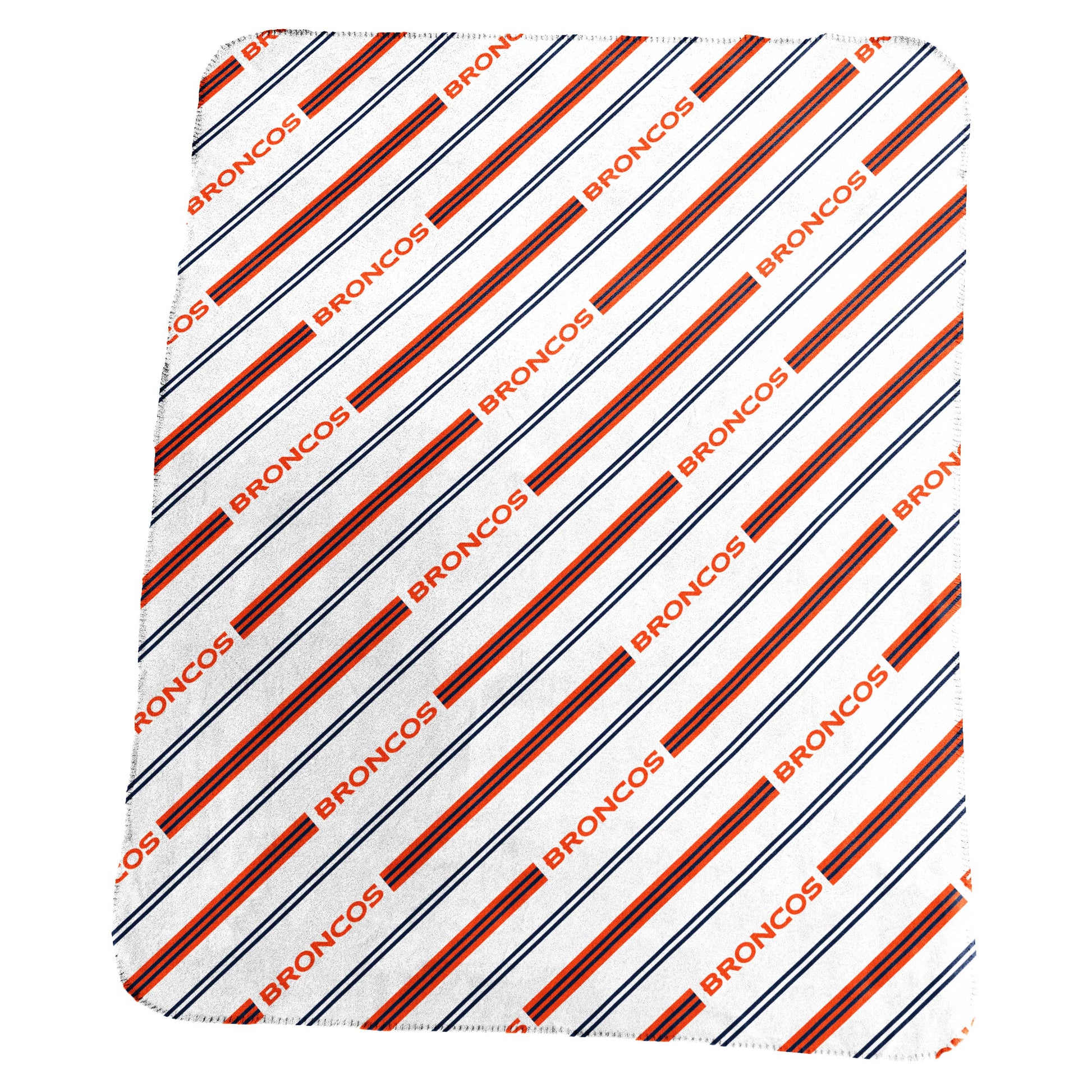 Denver Broncos Classic Vertical Stripe Fleece Throw