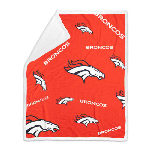 Denver Broncos 50x60 Plush Sherpa Throw