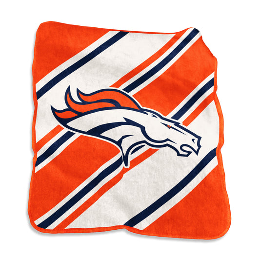 Denver Broncos Raschel Stripe Throw