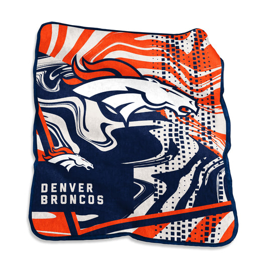 Denver Broncos Swirl Raschel Throw