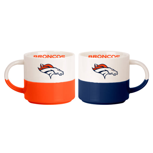 Denver Broncos 15oz Stackable Mug Set