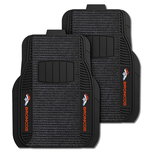 NFL - Denver Broncos 2-pc Deluxe Car Mat Set
