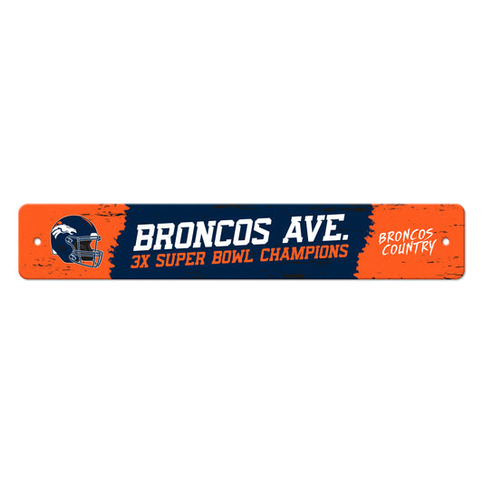NFL - Denver Broncos Sign Street Flat