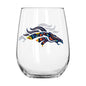 Denver Broncos 16oz Sugar Skull Glass Curved Beverage