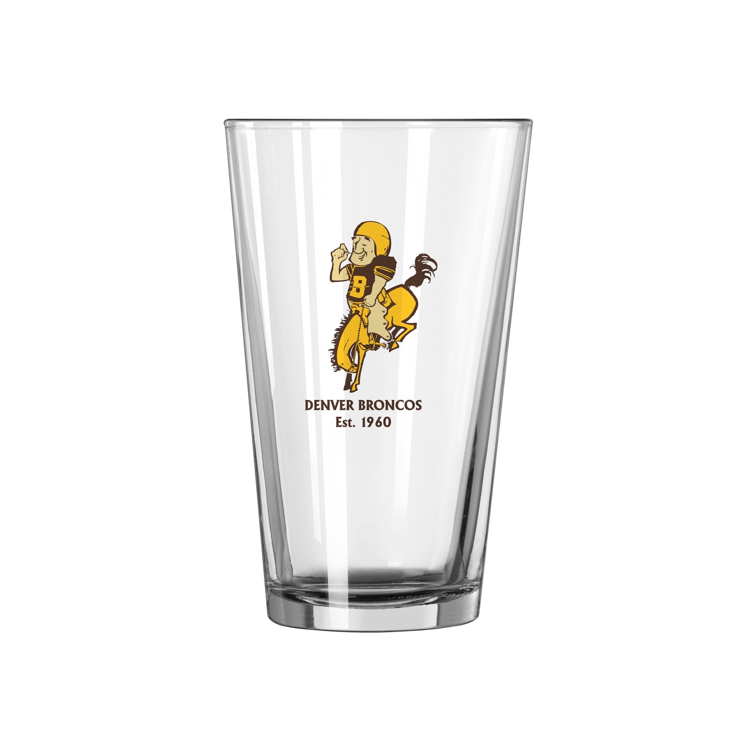 Denver Broncos 16oz Retro Pint Glass