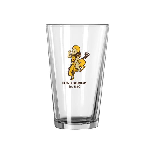 Denver Broncos 16oz Retro Pint Glass