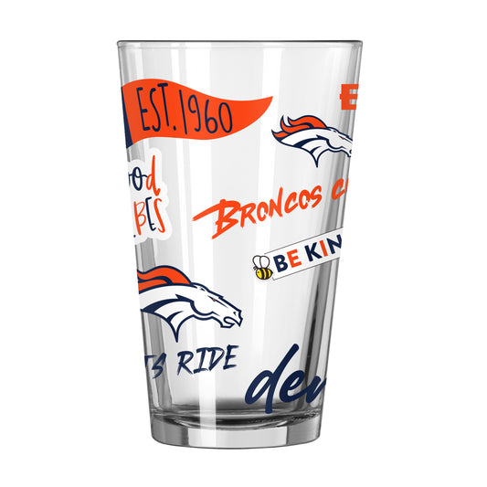 Denver Broncos 16oz Native Pint Glass
