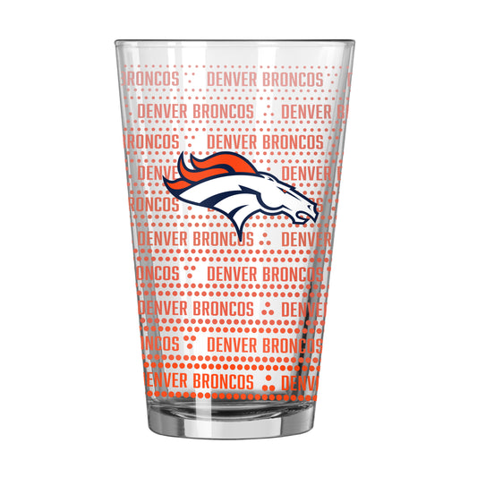 Denver Broncos 16oz Chant Fade Pint Glass