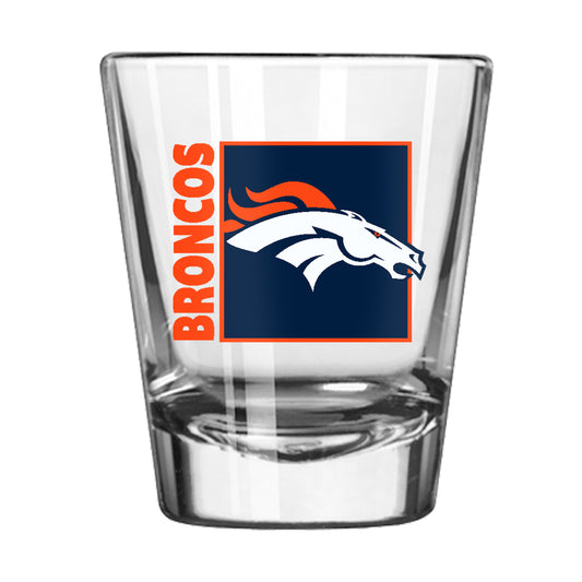 Denver Broncos 2oz Block Shot Glass