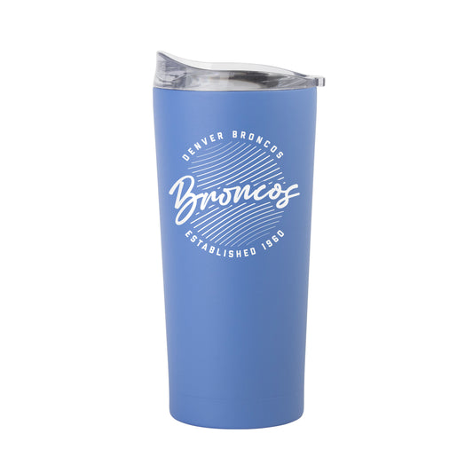 Denver Broncos 20oz Retro Script Arctic Powder Coat Tumbler