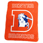 Denver Broncos Vintage Carrot Classic Fleece Throw