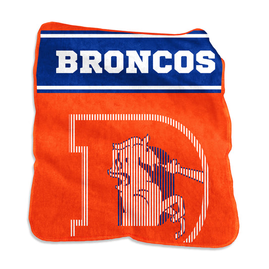 Vintage Denver Broncos 60x80 Raschel Blanket