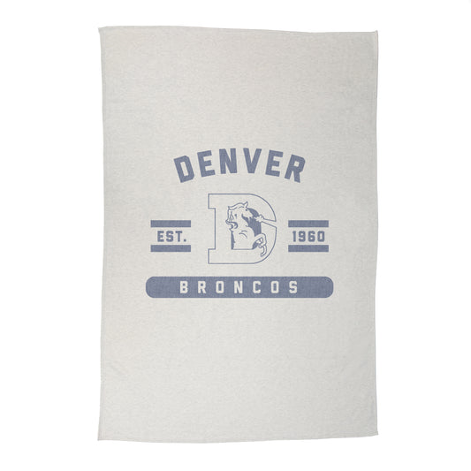 Vintage Denver Broncos Sublimated Sweatshirt Blanket
