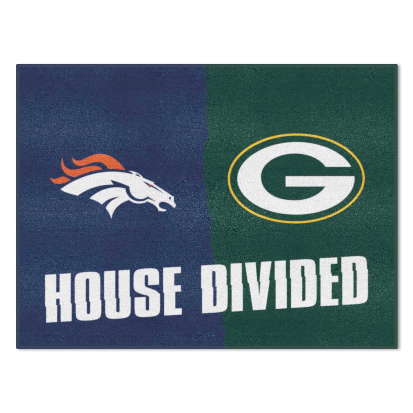 NFL House Divided Mat - Broncos / Packers