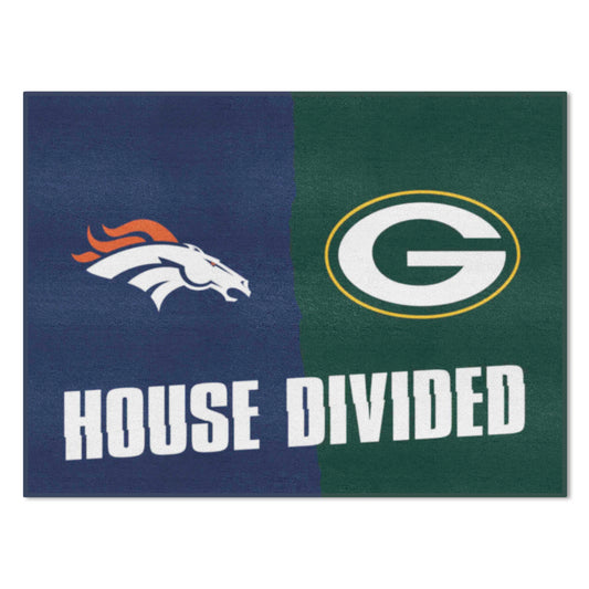 NFL House Divided Mat - Broncos / Packers