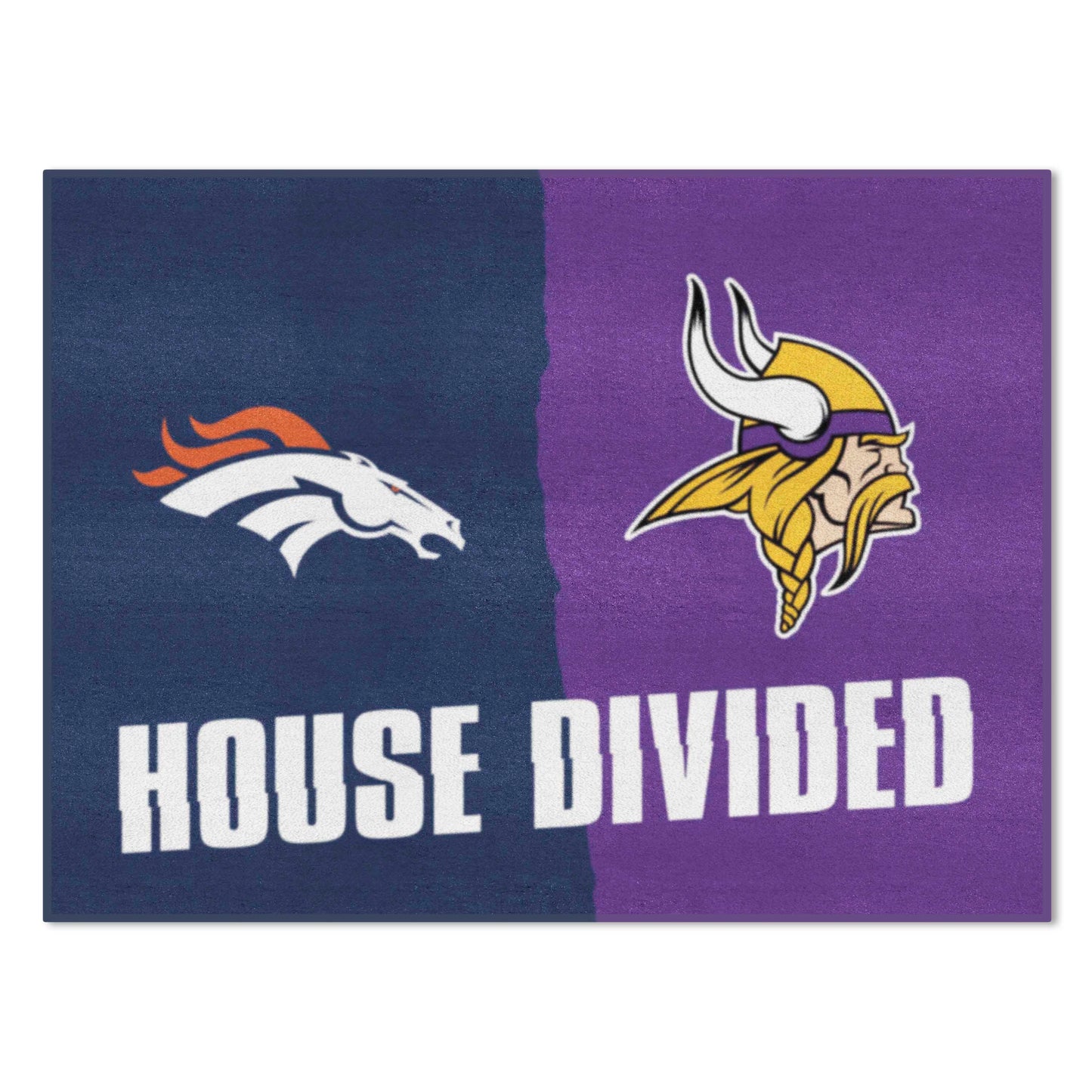 NFL House Divided Mat - Broncos / Vikings