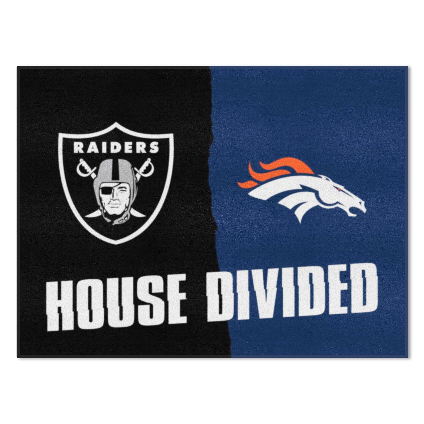 NFL House Divided Mat - Broncos / Raiders