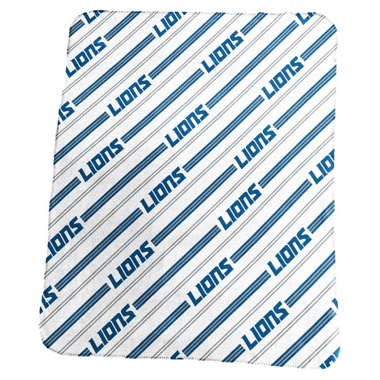 Detroit Lions Classic Vertical Stripe Fleece Throw