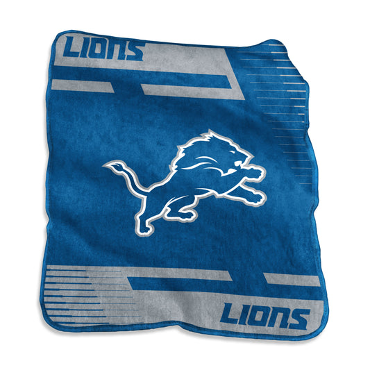 Detroit Lions Raschel Double Stripe Throw