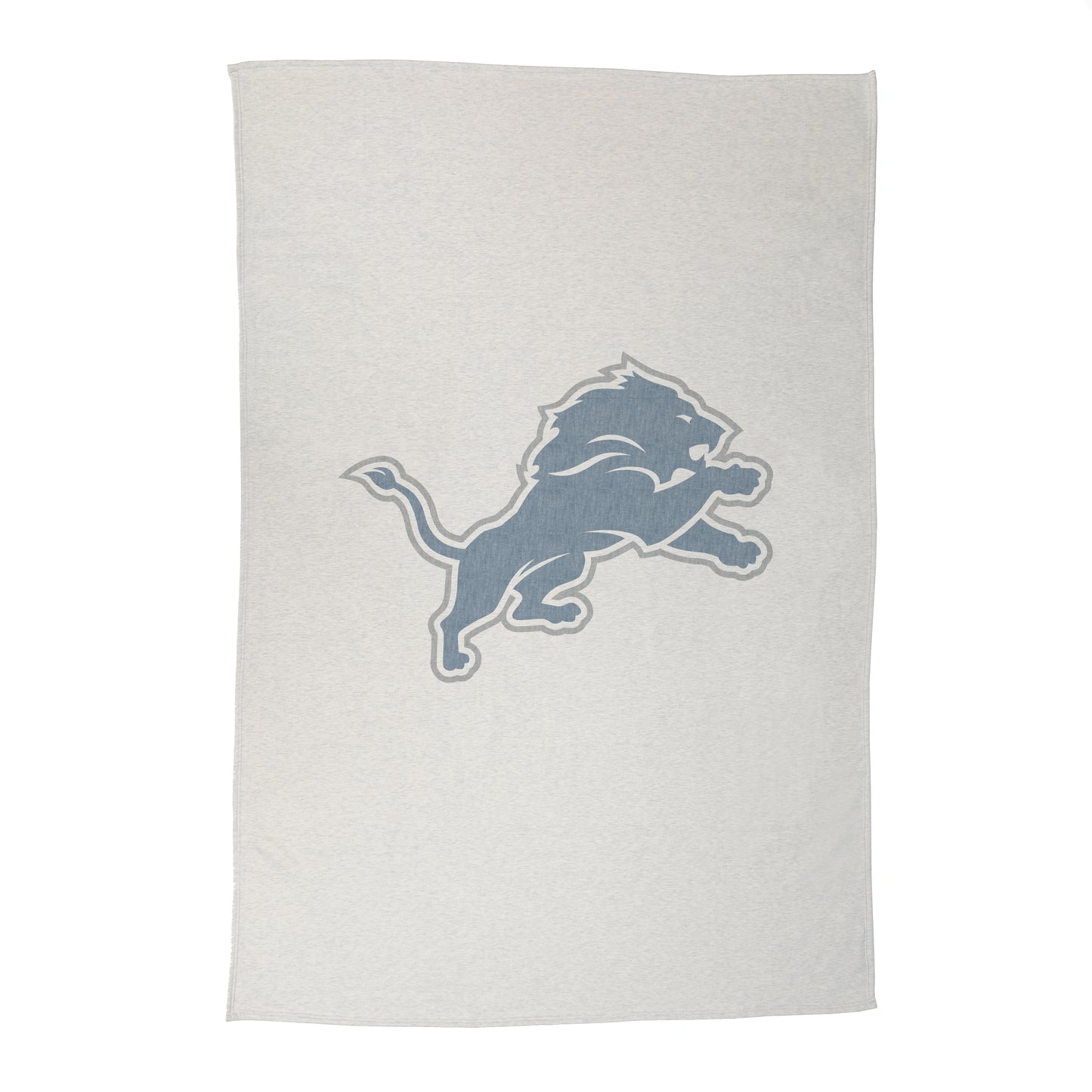 Detroit Lions Oversized Logo Sublimated Sweatshirt Blanket