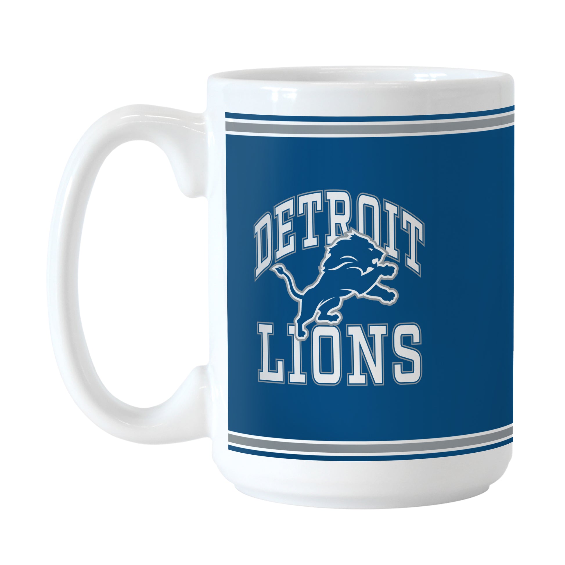 Detroit Lions 15oz Stripe Sublimated Mug