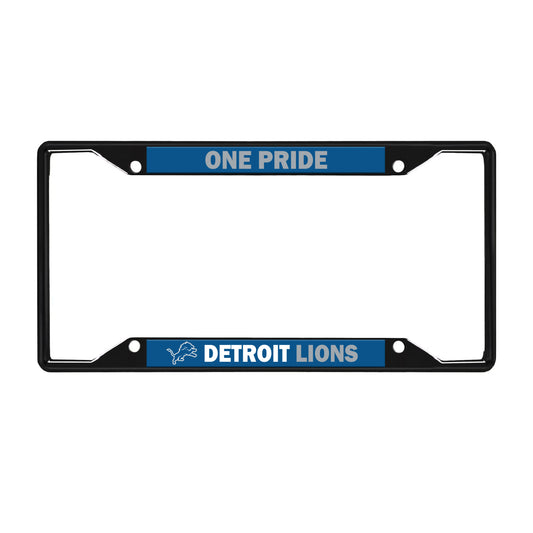 Detroit Lions License Black Trinity Plate Frame
