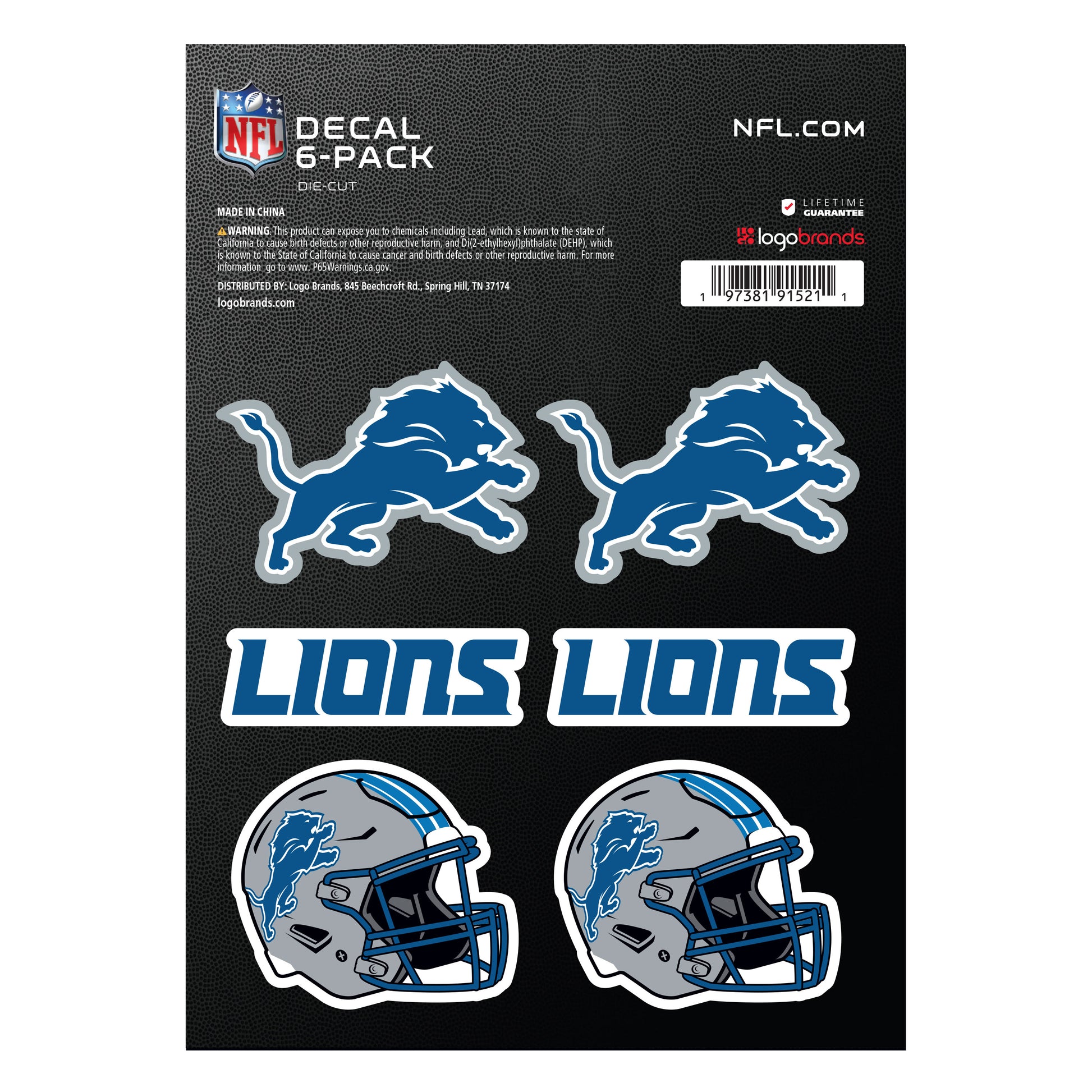 NFL - Detroit Lions DECAL6