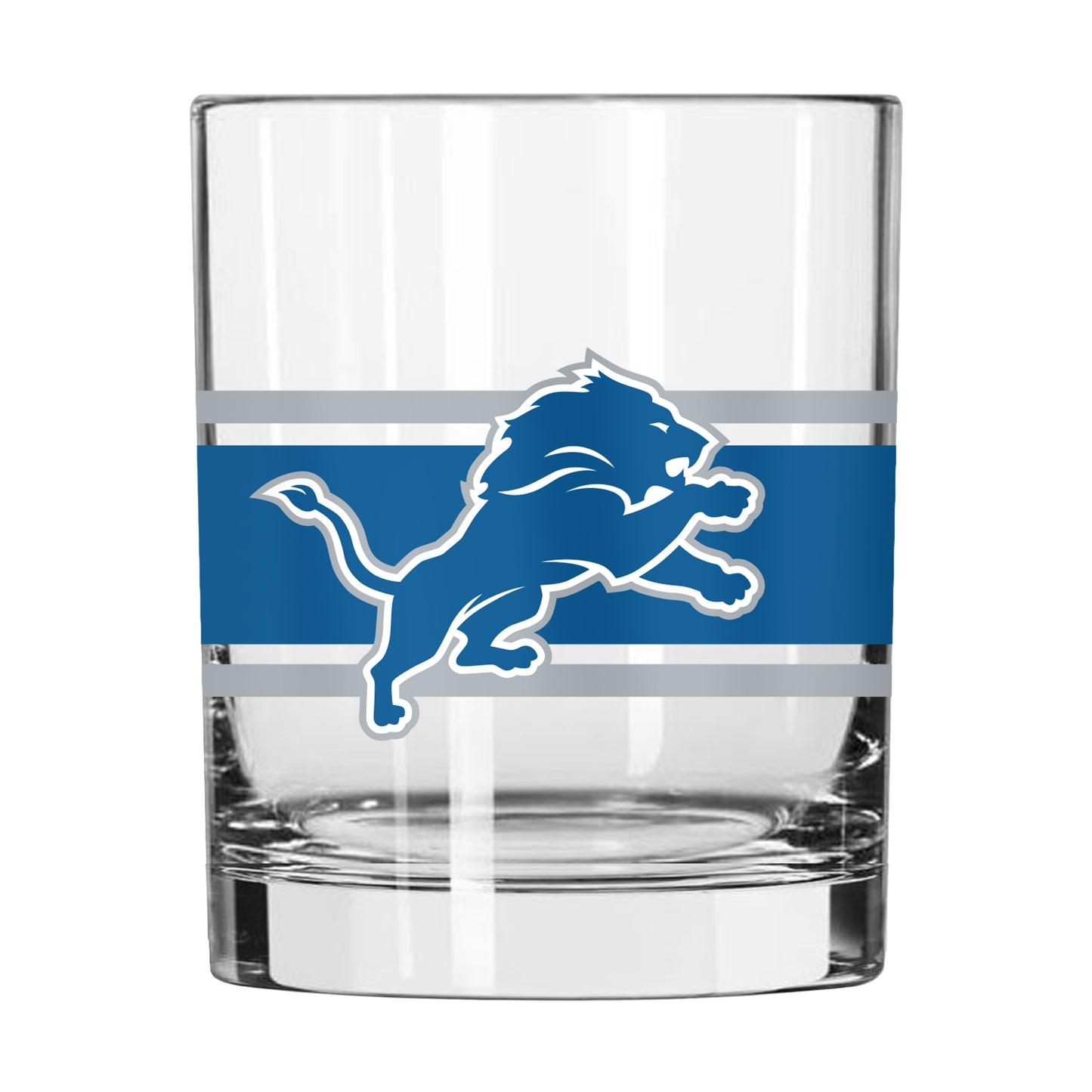 Detroit Lions 14oz Stripe Rocks Glass