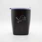 Detroit Lions 10oz Etch Black Powder Coat Rocks Tumbler