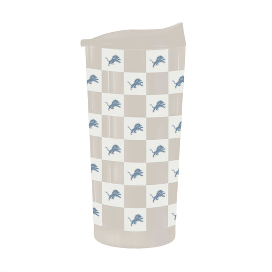 Detroit Lions 20oz Neutral Check Powder Coat Tumbler