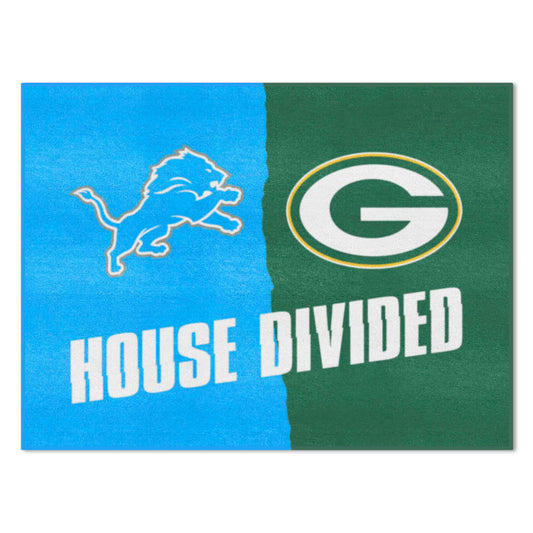 NFL House Divided Mat - Lions / Packers