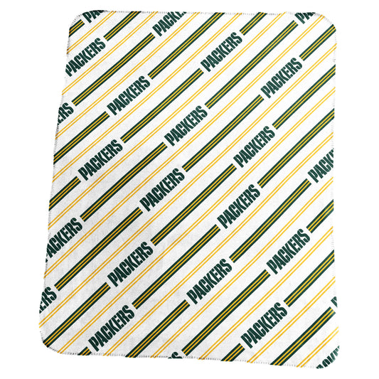 Green Bay Packers Classic Vertical Stripe Fleece Throw