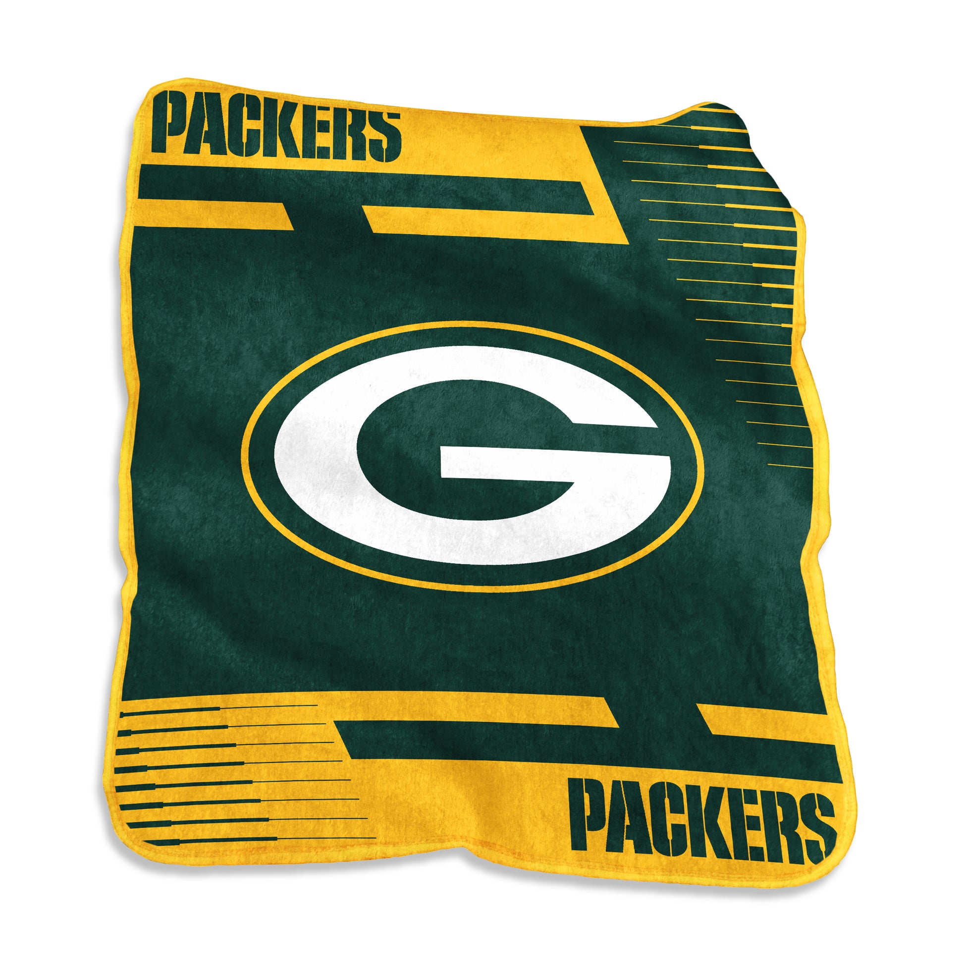 Green Bay Packers Raschel Double Stripe Throw