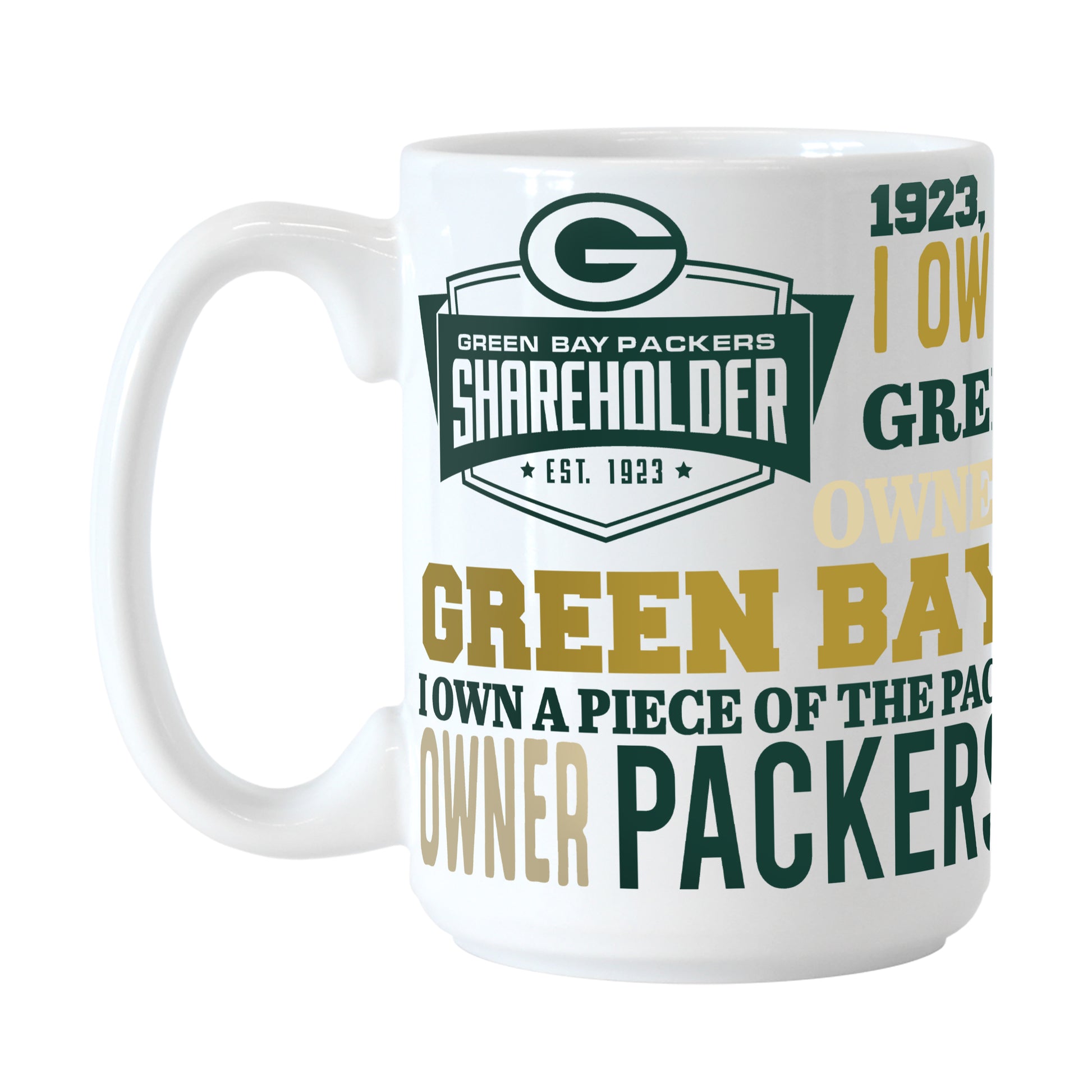 Green Bay Packers 15oz Shareholder Spirit Sublimated Mug
