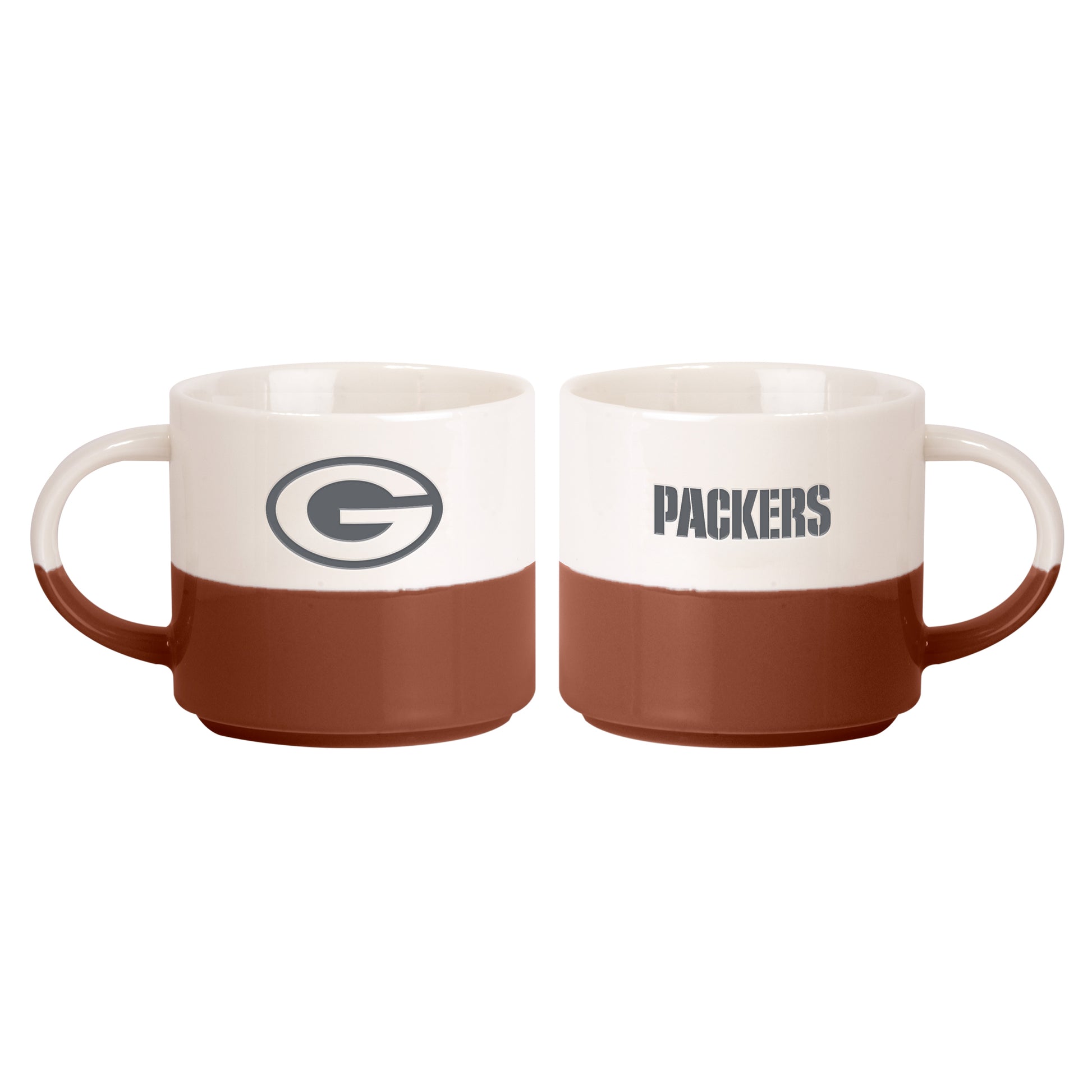 Green Bay Packers 15oz Walmart Holiday Stackable Mug Set
