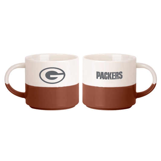 Green Bay Packers 15oz Walmart Holiday Stackable Mug Set