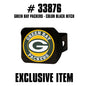 TRINITY NFL - Green Bay Packers Color on Black Hitch Cover