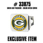 TRINITY NFL - Green Bay Packers Color on Chrome Hitch Cover