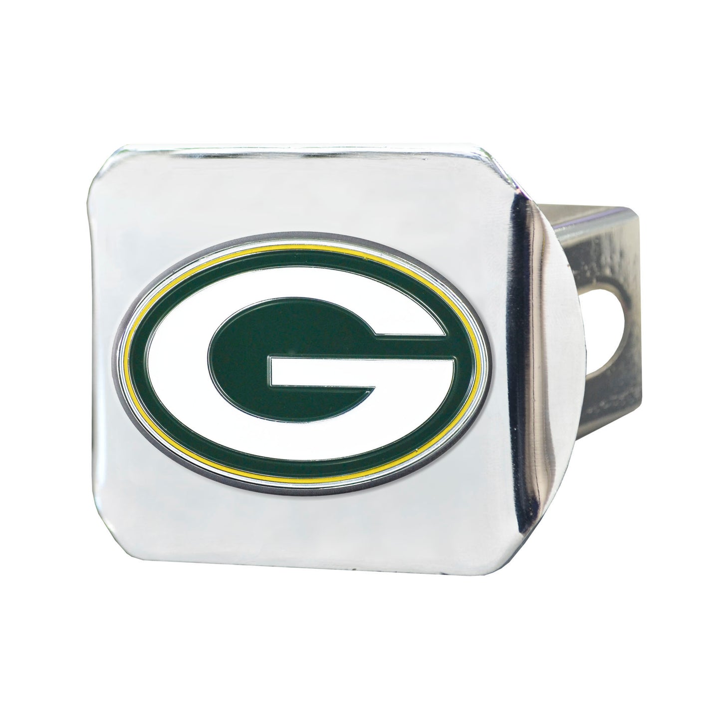 NFL - Green Bay Packers Color on Chrome Hitch Cover