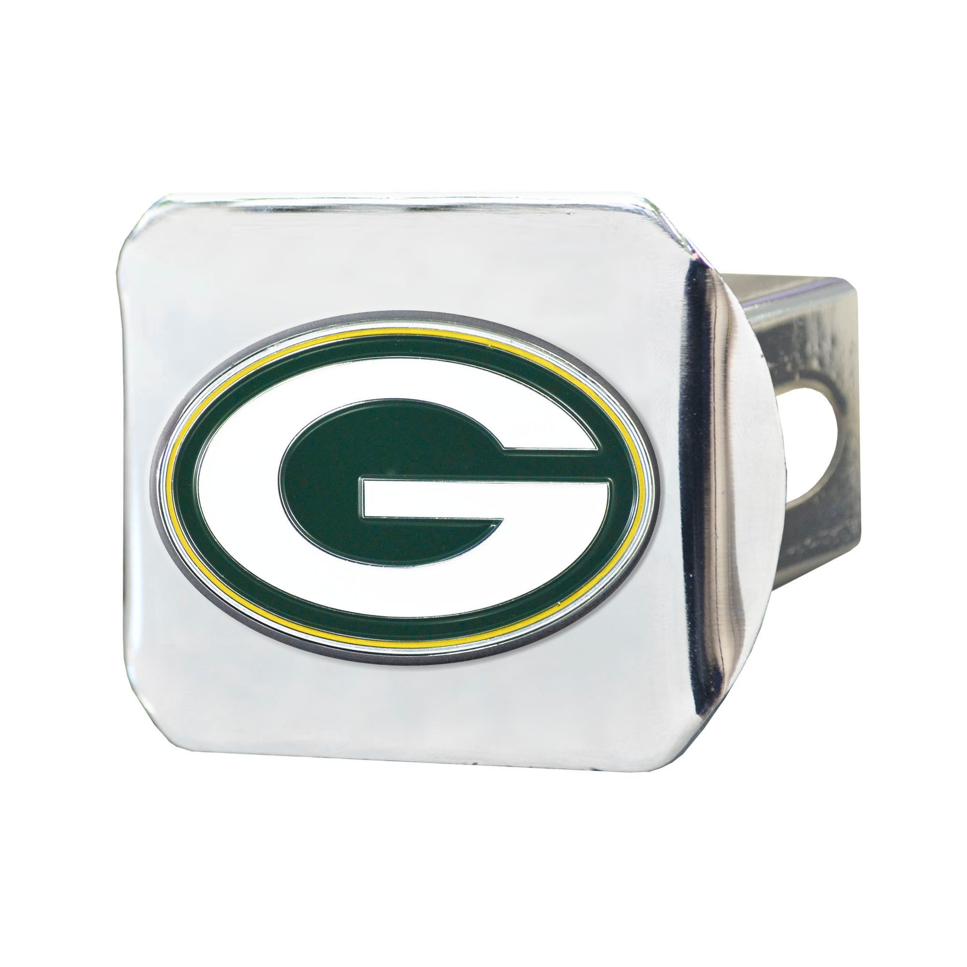 NFL - Green Bay Packers Color on Chrome Hitch Cover
