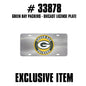 TRINITY NFL - Green Bay Packers Chrome Diecast License Plate
